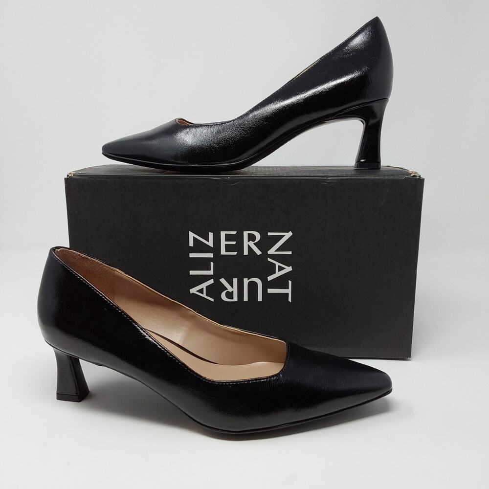Naturalizer Tylan Womens 8 Wide Black Pointed Toe Pumps Heels J5810S2001